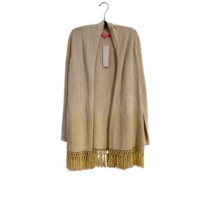 Lilly Pulitzer Tatum Cardigan (Gold Metallic) (NWT) (Size: XS)